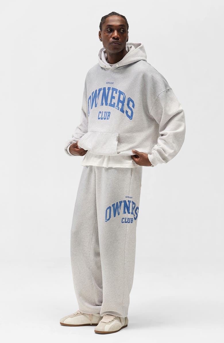 Represent Owners' Club Logo Graphic Sweatpants, Alternate, color, Sprayed Ice Grey Marl