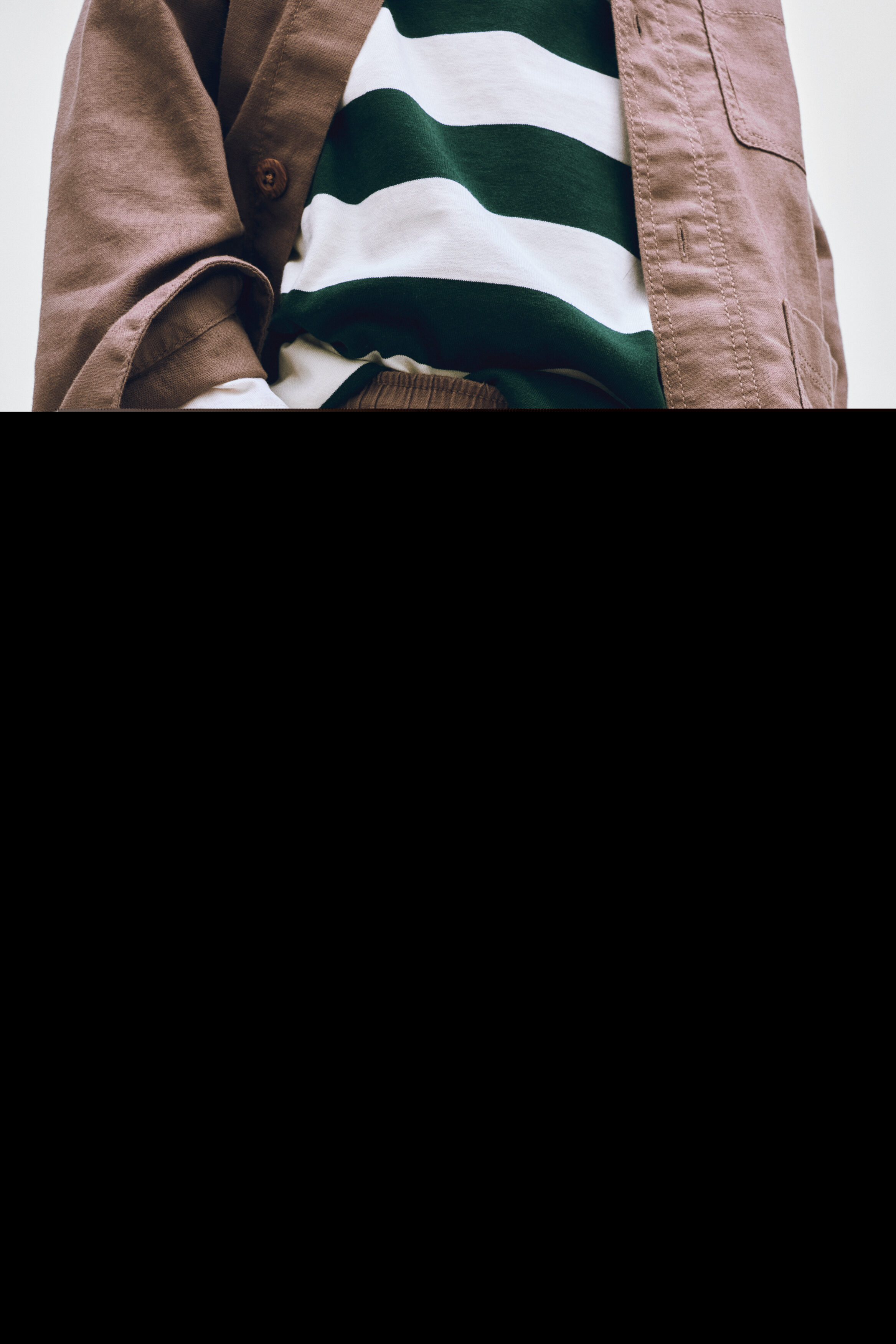 H&M Linen-blend Trousers, Alternate, color, Brown