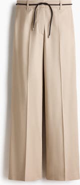 H&M Linen-blend Bootcut Trousers
