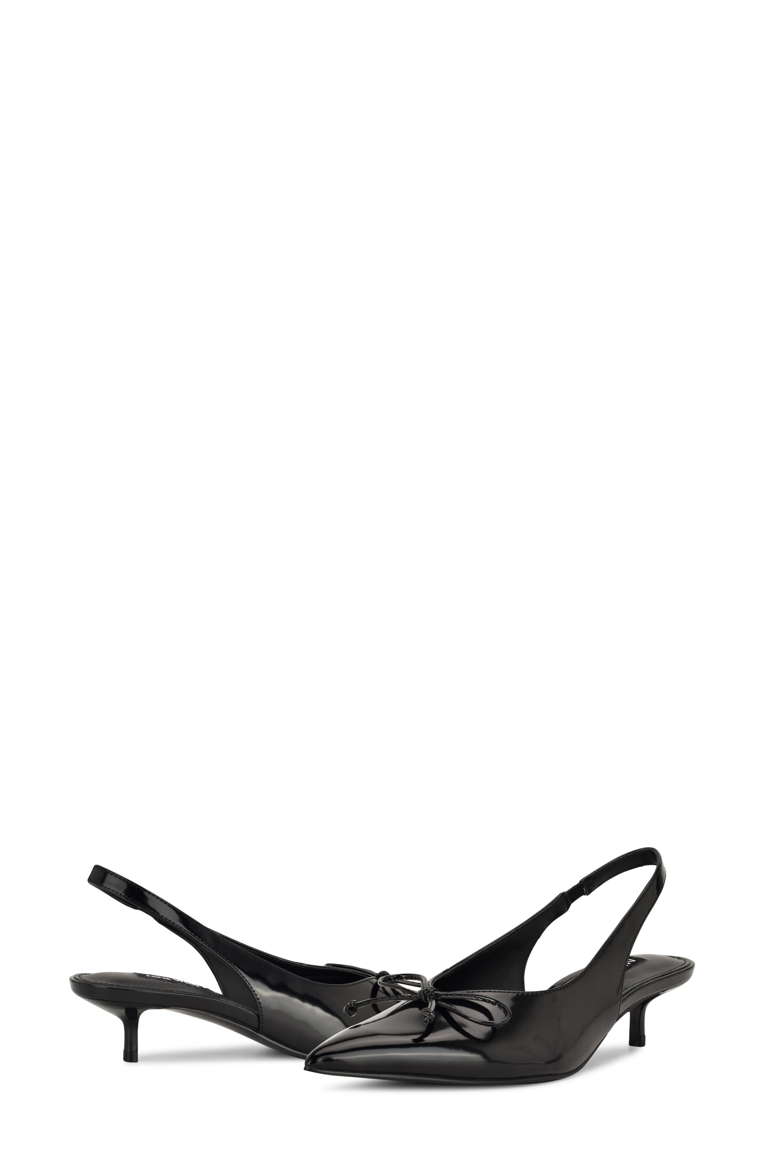 Nine West Evaa Slingback Pointed Toe Kitten Heel Pump, Alternate, color, 