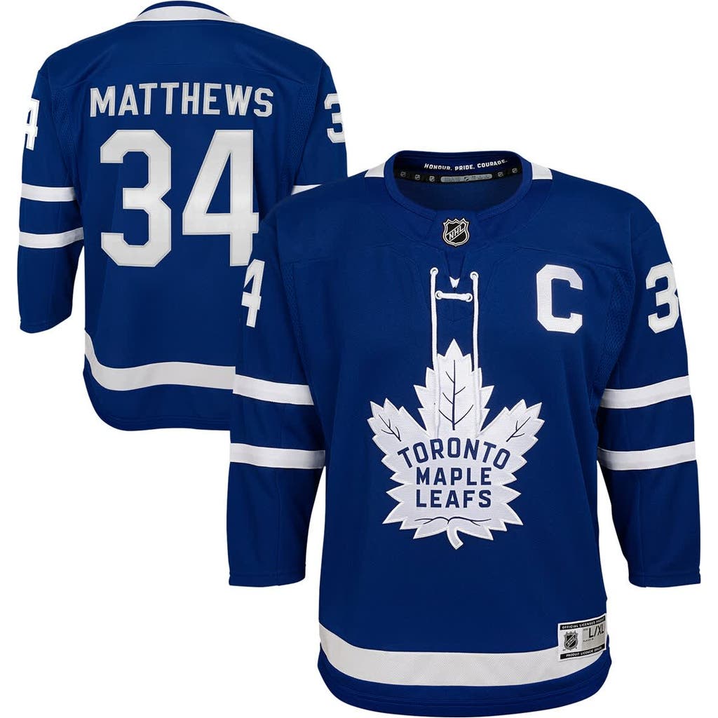 Outerstuff Kids' Youth Auston Matthews Blue Toronto Maple Leafs Home Premier Player Jersey