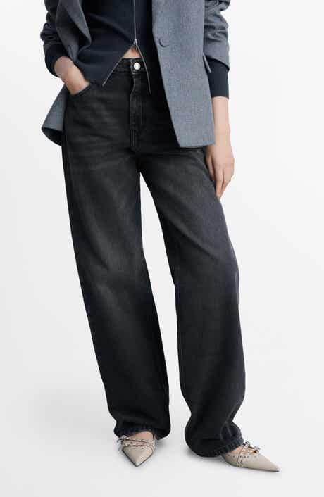 MANGO High Waist Straight Leg Jeans