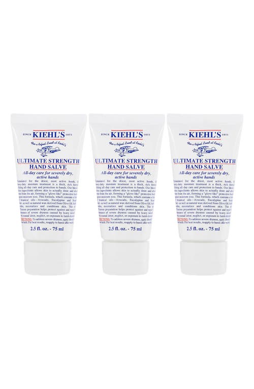 Kiehl's Since 1851 Ultimate Strength Hand Salve Trio In Transparent