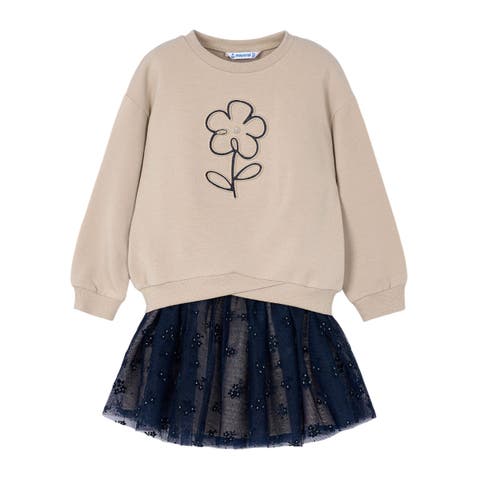 Sweatshirt and Tulle Skirt Set (Toddler, Little Kid & Big Kid)