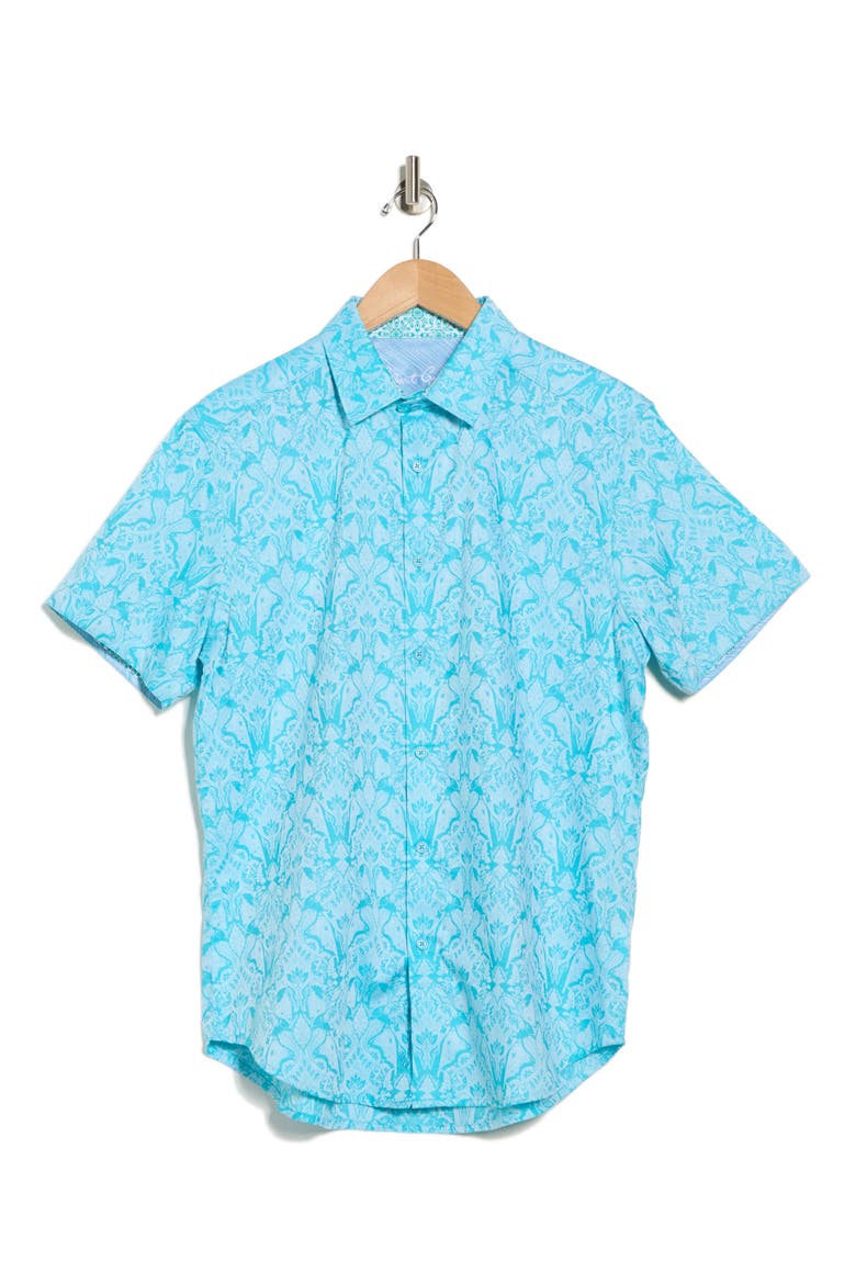 Highland Short Sleeve Woven Shirt, Alternate, color, SEAFOAM