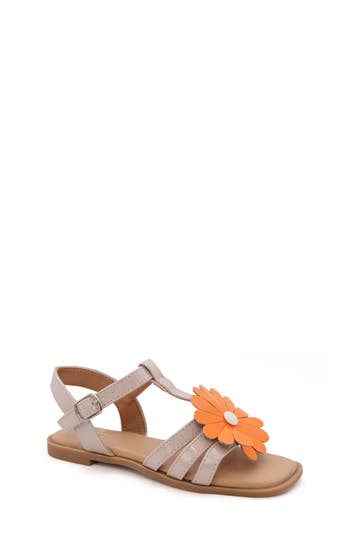 Yoki Kids' Flower Sandal In Beige