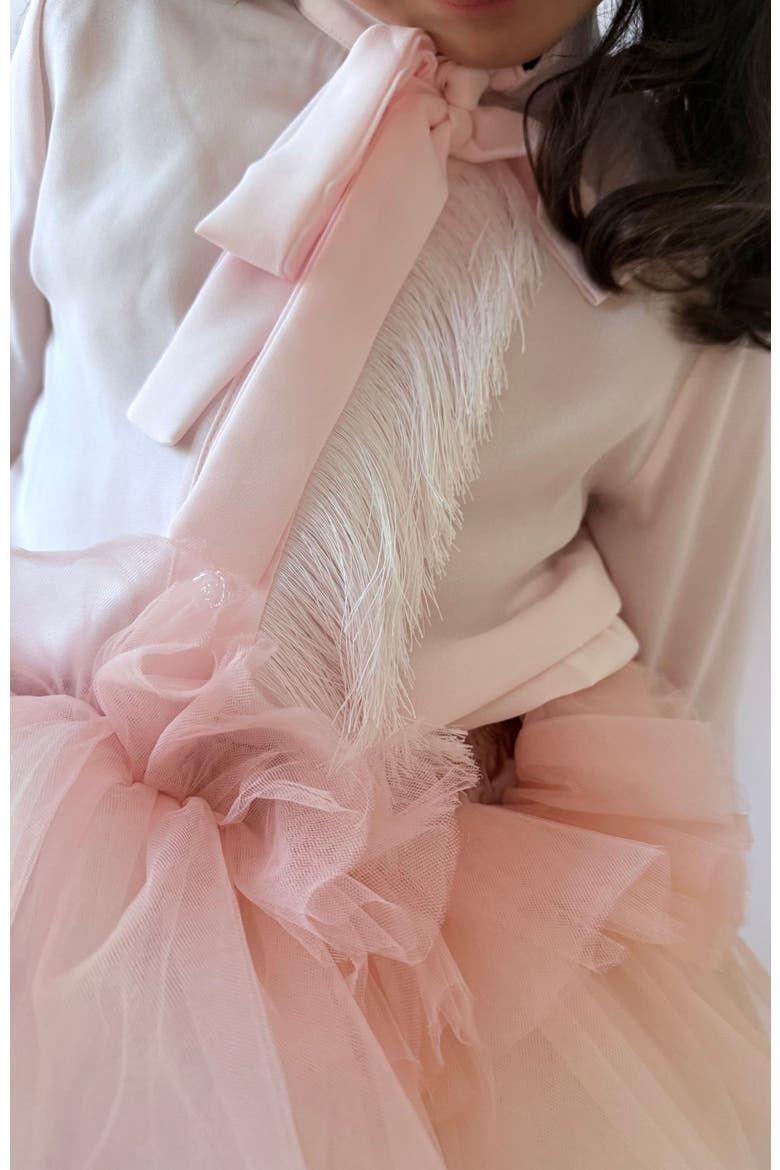 Crepe Fringe Blouse, Alternate, color, Pink
