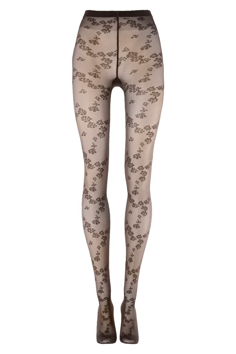 Floret Tights, Main, color, DARK WOOD
