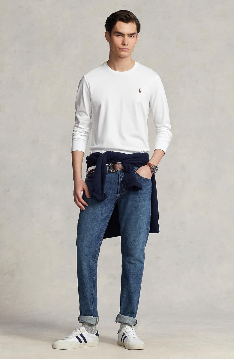 Polo Ralph Lauren Solid Long Sleeve T-Shirt, Alternate, color,