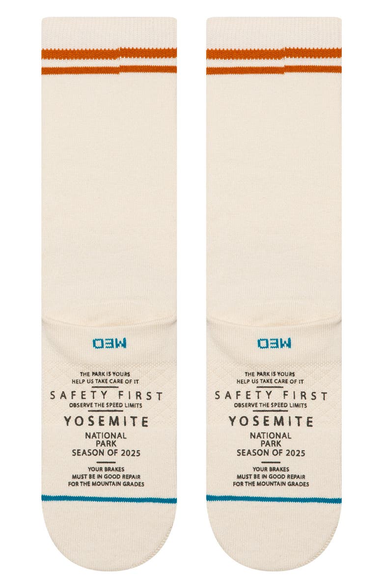Stance Yosemite National Park Crew Socks, Alternate, color, Canvas
