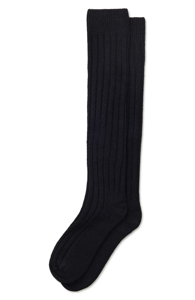 Swedish Stockings Bodil Chunky Knee High Socks, Alternate, color, Black