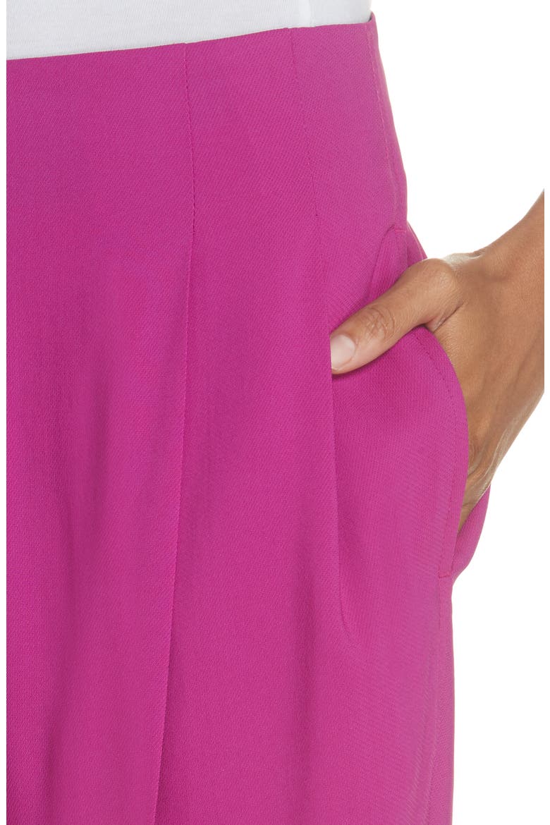 Pleated Crop Trousers, Alternate, color, FUCHSIA