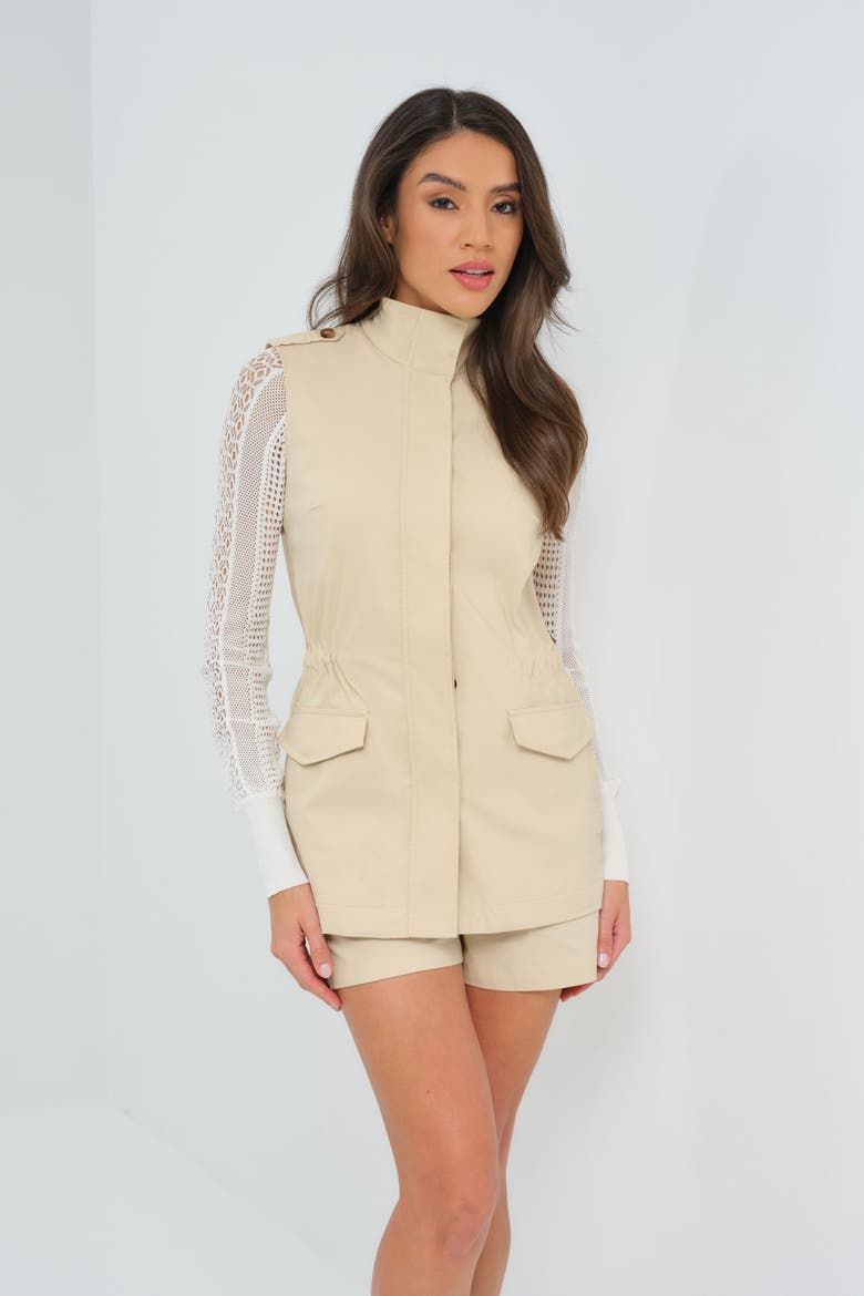Catrina Performance Cotton Vest, Alternate, color, Wheat