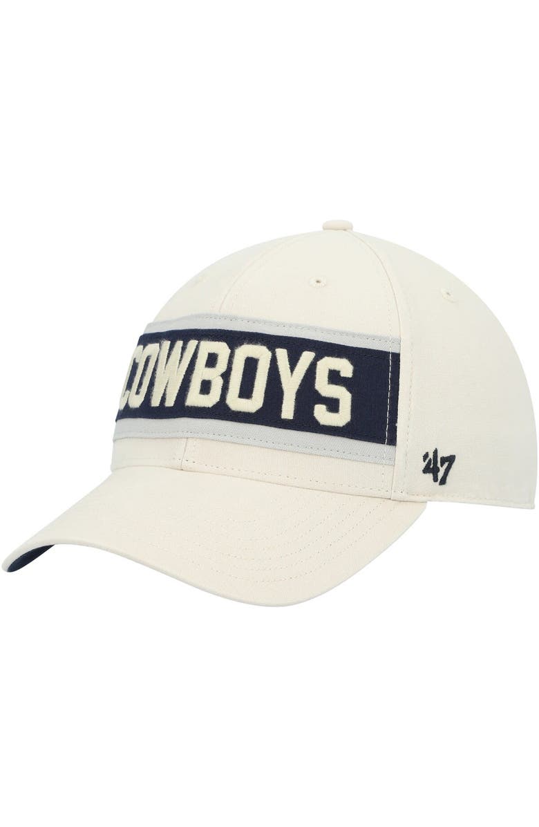 '47 Men's '47 Cream Dallas Cowboys Crossroad MVP Adjustable Hat, Alternate, color, 