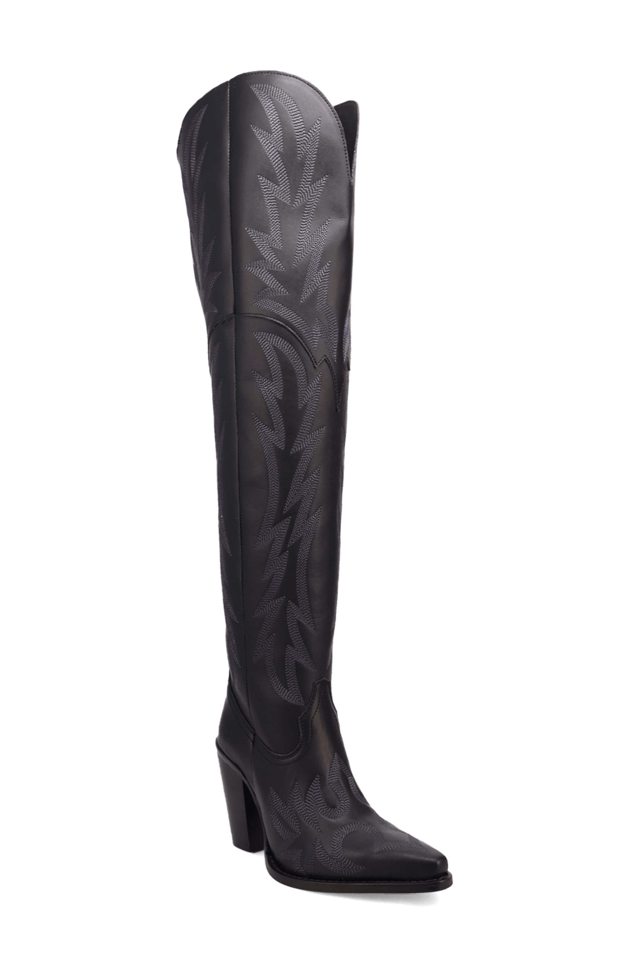 Diva Over the Knee Boot, Main, color, BLACK SMOOTH
