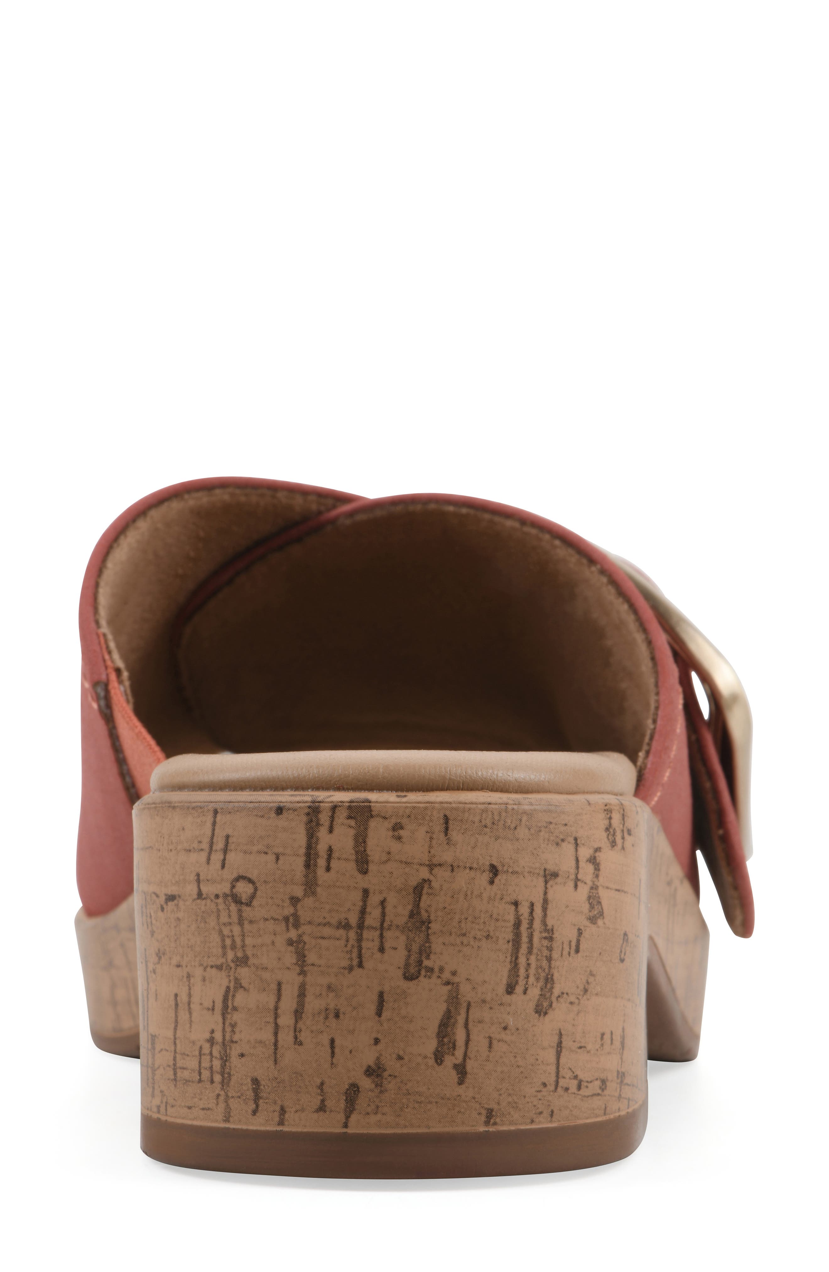 Filipia Block Heel Sandal, Alternate, color, PAPRIKA/ SUEDED/ SMOOTH