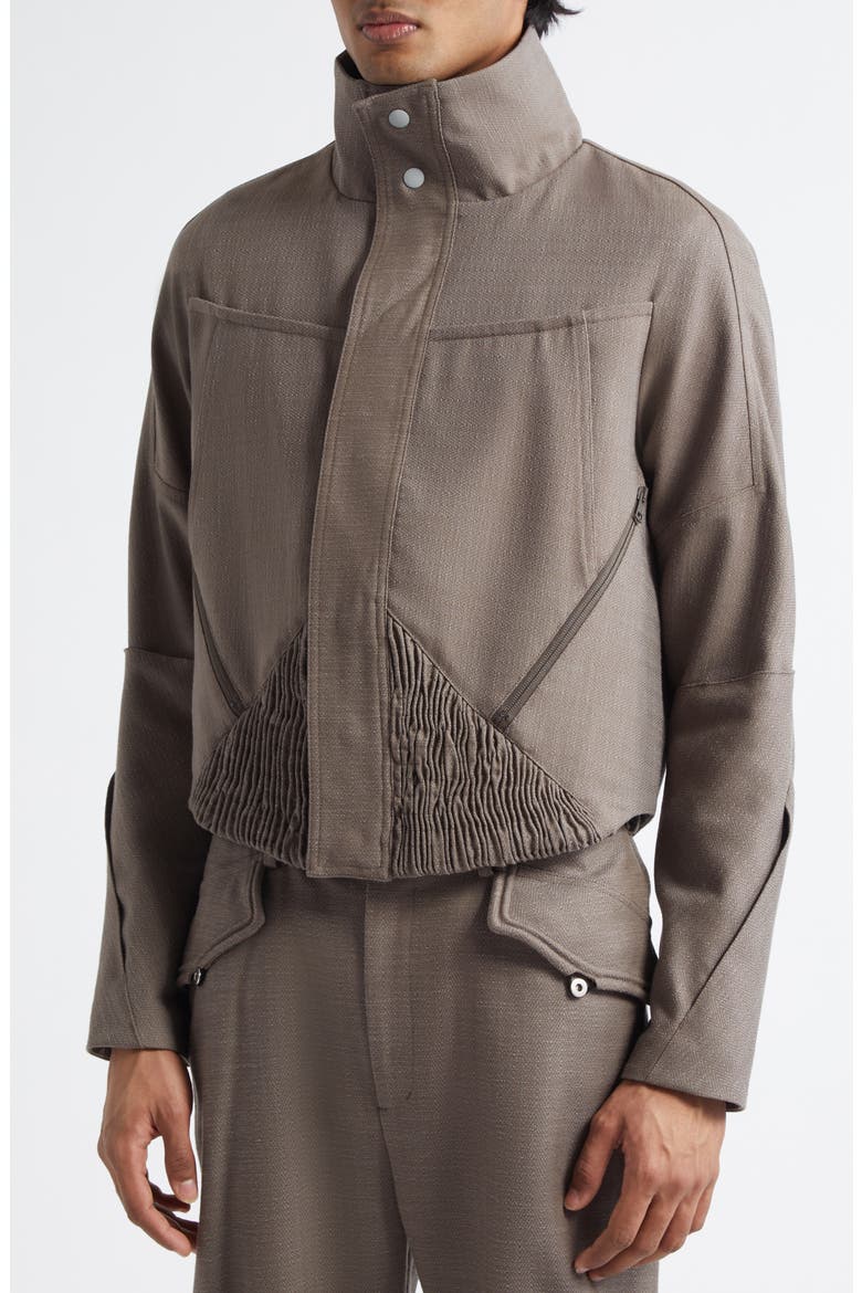 KIKO KOSTADINOV Zafar Herringbone Crop Jacket (Men) | Nordstrom