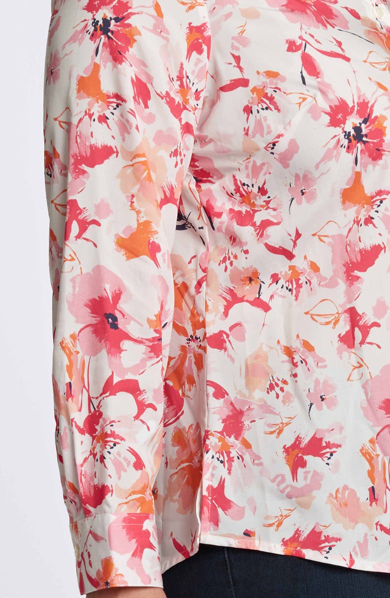 Foxcroft Mary Floral Cotton Button-Up Shirt, Alternate, color,