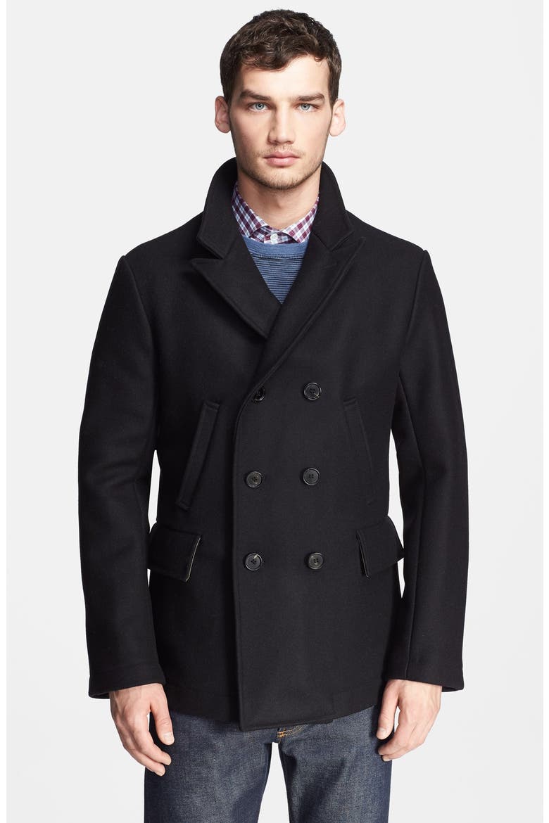 Bond Wool Blend Peacoat, Main, color, BLACK