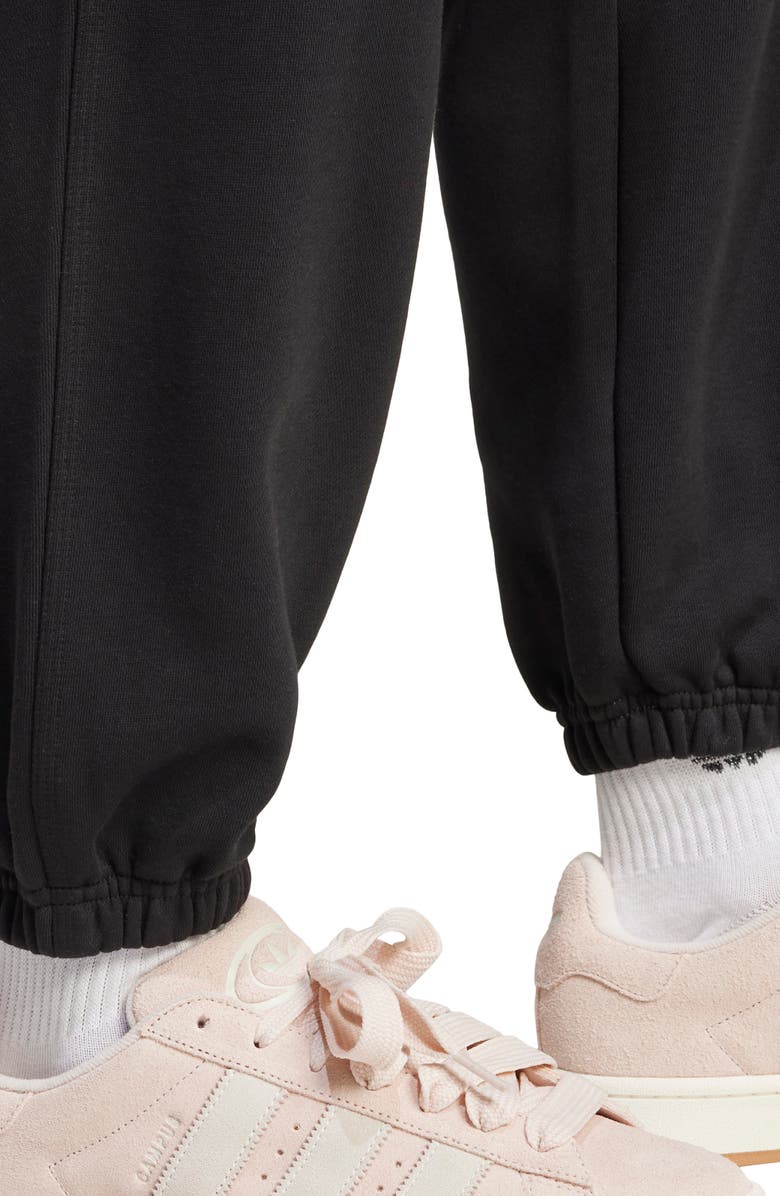 adidas Essentials Trefoil Lifestyle Fleece Sweatpants, Alternate, color, Black