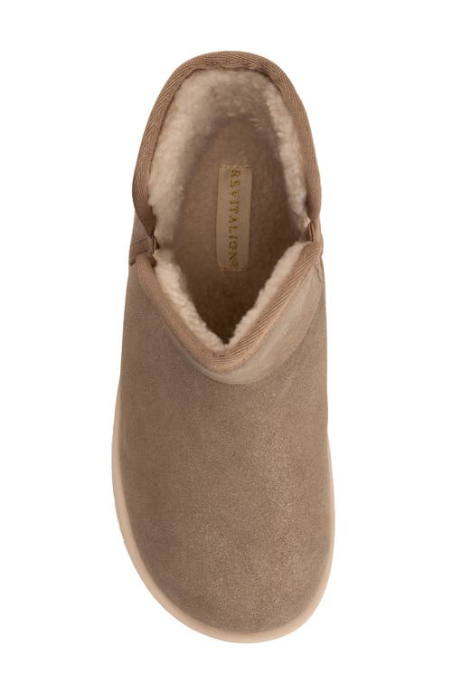 Revitalign Aspen Fireside Faux Fur Lined Leather Bootie Slipper In Multi
