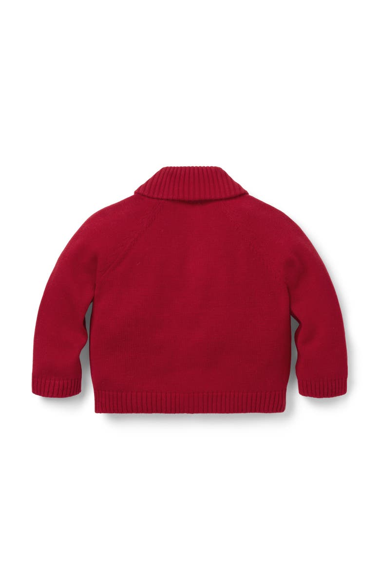 Janie and Jack The Santa Baby Cardigan, Alternate, color, Red