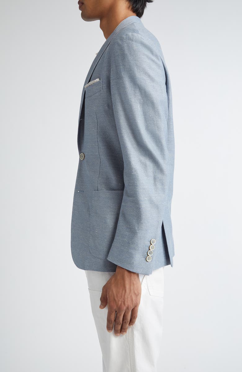 Eleventy Unstructured Cotton & Linen Sport Coat, Alternate, color, 08 Denim