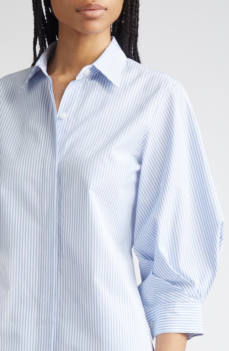 Balloon Sleeve Slim Blouse