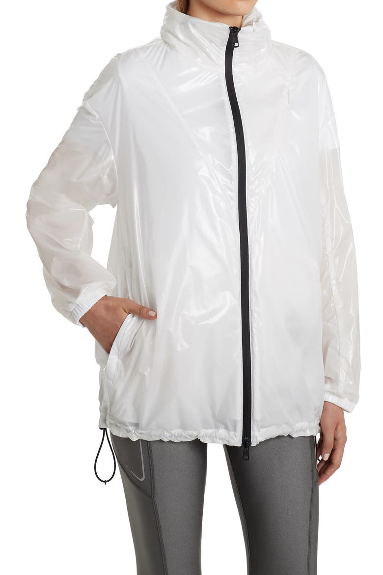 Melucta Back Logo Packable Hooded Jacket, Alternate, color, WHITE