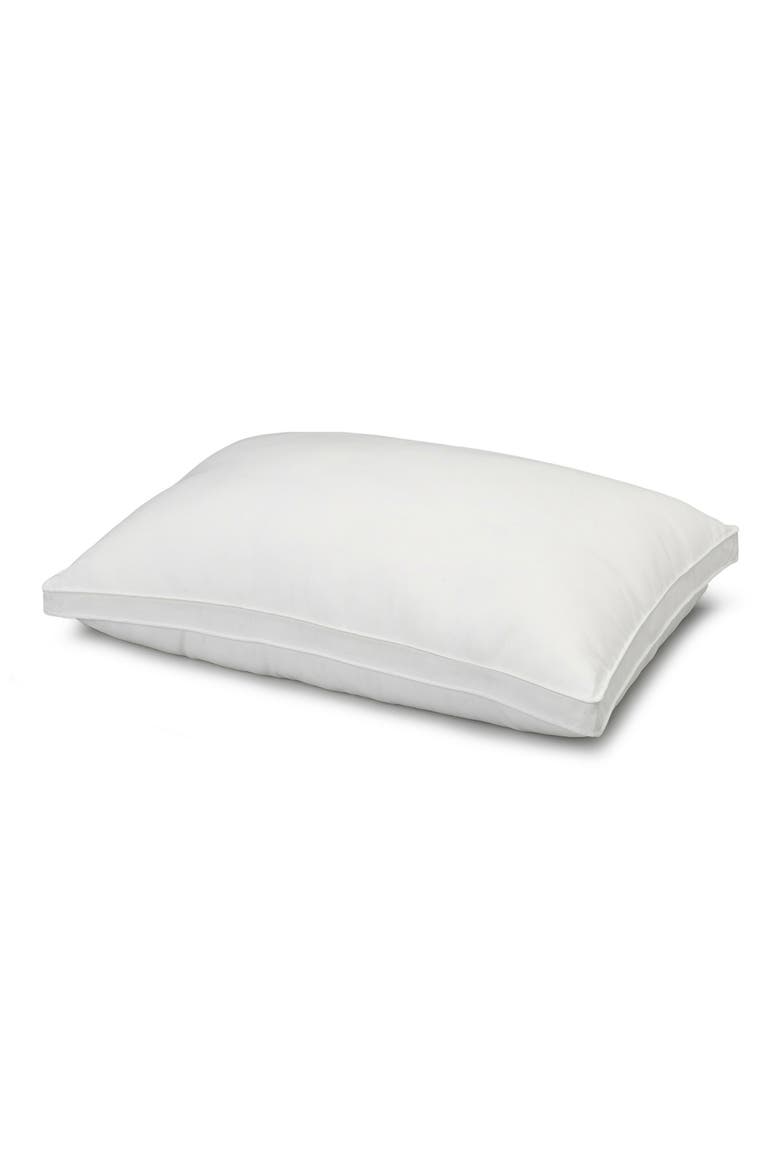 Overstuffed Luxury Plush Med/Firm Gel Filled Side/Back Sleeper Pillow, Main, color, WHITE