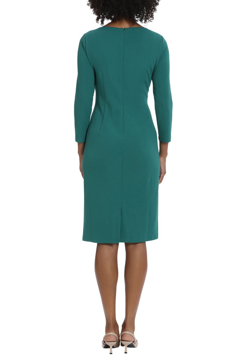 Side Pleat Sheath Dress, Alternate, color, ALPINE GREEN