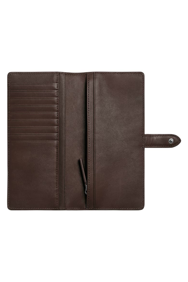 Continental Snap Leather Continental Wallet, Alternate, color, BROWN