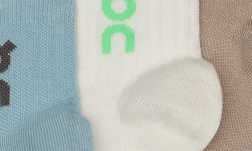 On Assorted 3-pack Logo Quarter Socks In Animal Print