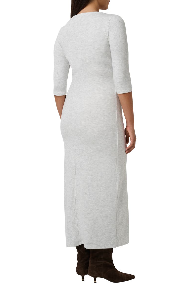 Cloud V-Neck Maxi Dress, Alternate, color, HEATHER LIGHT GREY