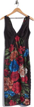 Lulus Sorelle Drape Midi Dress