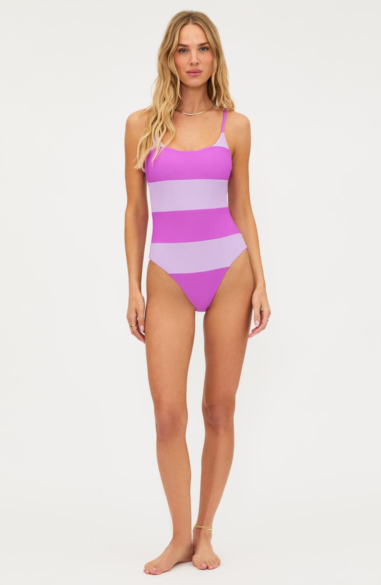 Beach Riot Calista One-Piece Swimsuit, Alternate, color, Lavender