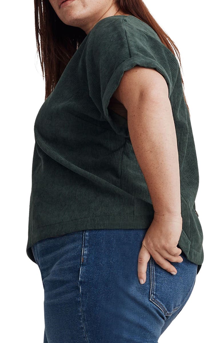 Madewell Renata V-Neck Corduroy Top, Alternate, color,