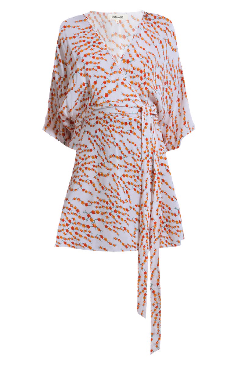 Diane von Furstenberg Bonnie Print Faux Wrap Minidress, Alternate, color, Mirage Ditsy