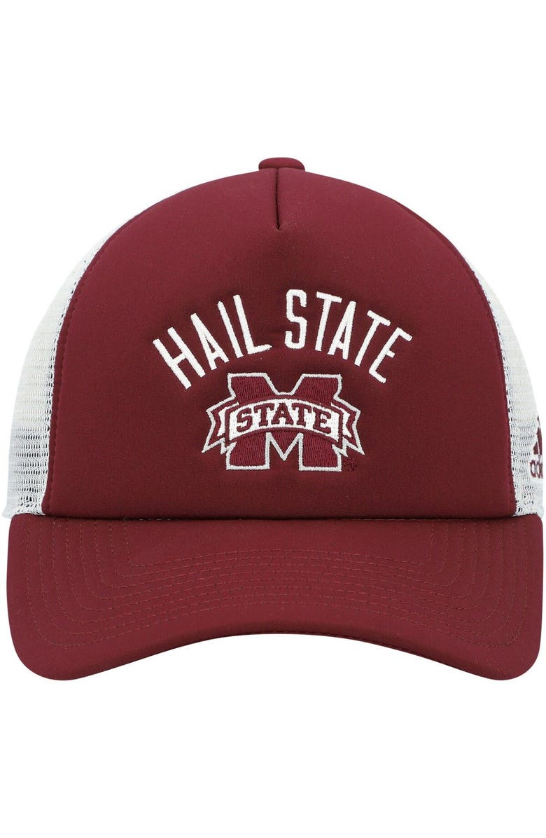 adidas Men's adidas Maroon Mississippi State Bulldogs Dowsing & Bell Trucker Snapback Hat, Alternate, color, Maroon