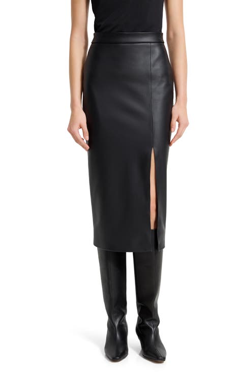 Carly Faux Leather Pencil Skirt