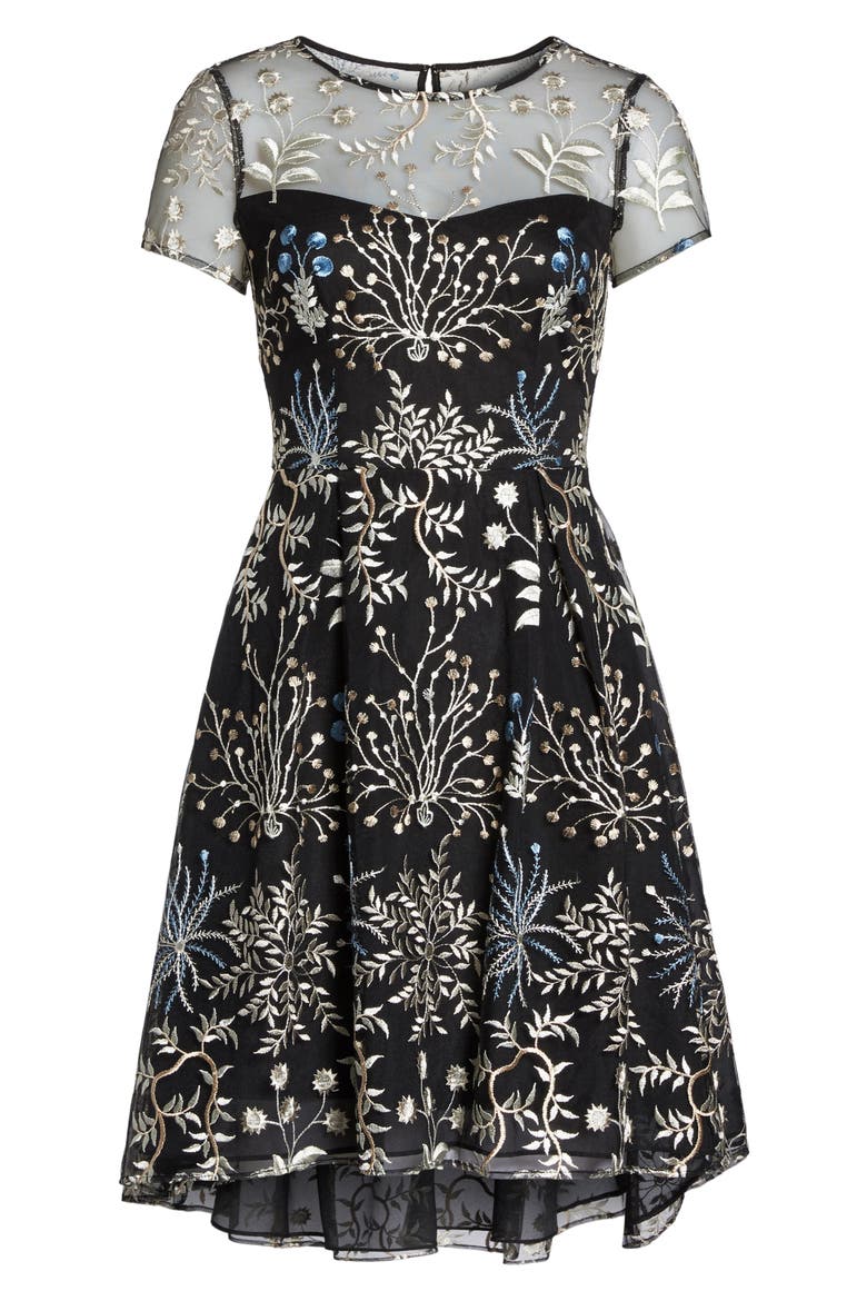Ethereal Fit & Flare Dress, Alternate, color, BLUE MULTI