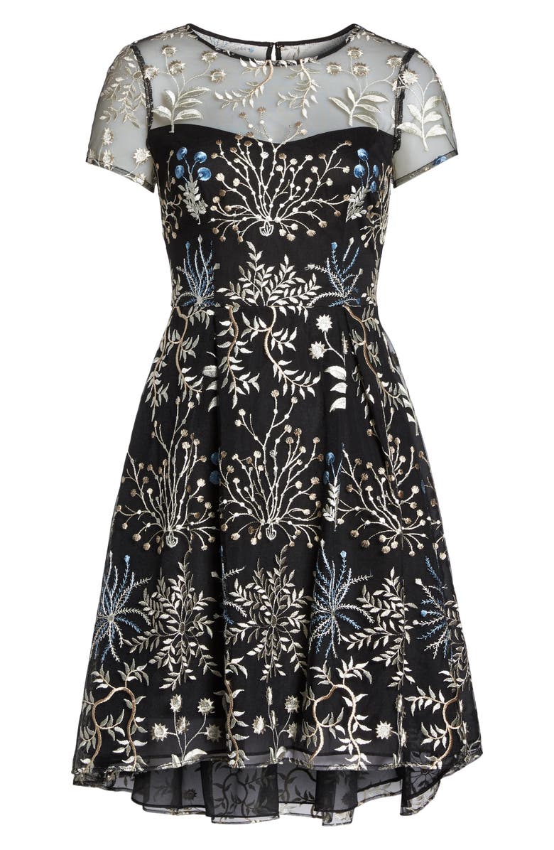 Adrianna Papell Ethereal Fit & Flare Dress, Alternate, color, 