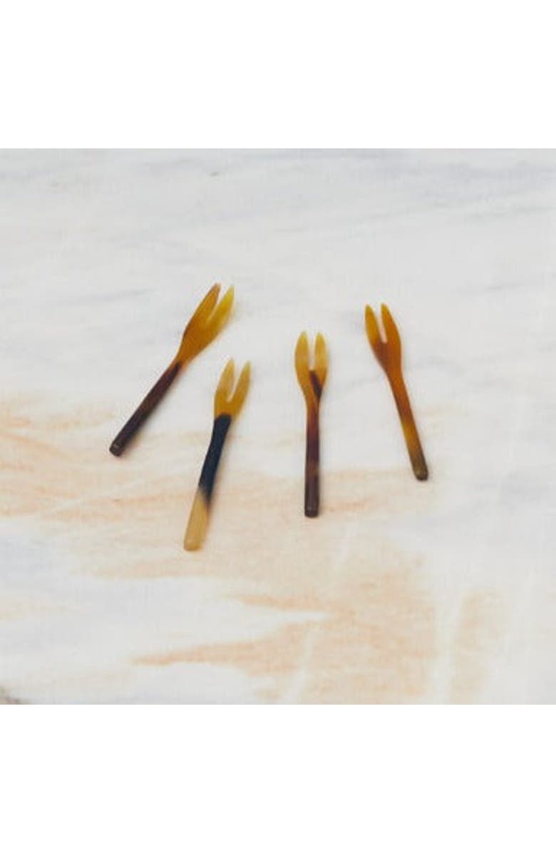 Be Home Cocktail Forks - Set of 4, Alternate, color, Natural