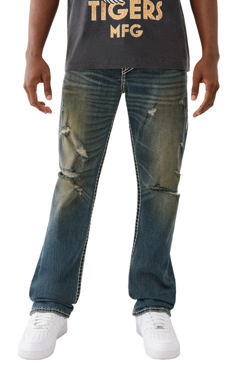Ricky Super T Flap Straight Leg Jeans (Menswear Dark Wash) (Regular & Big)