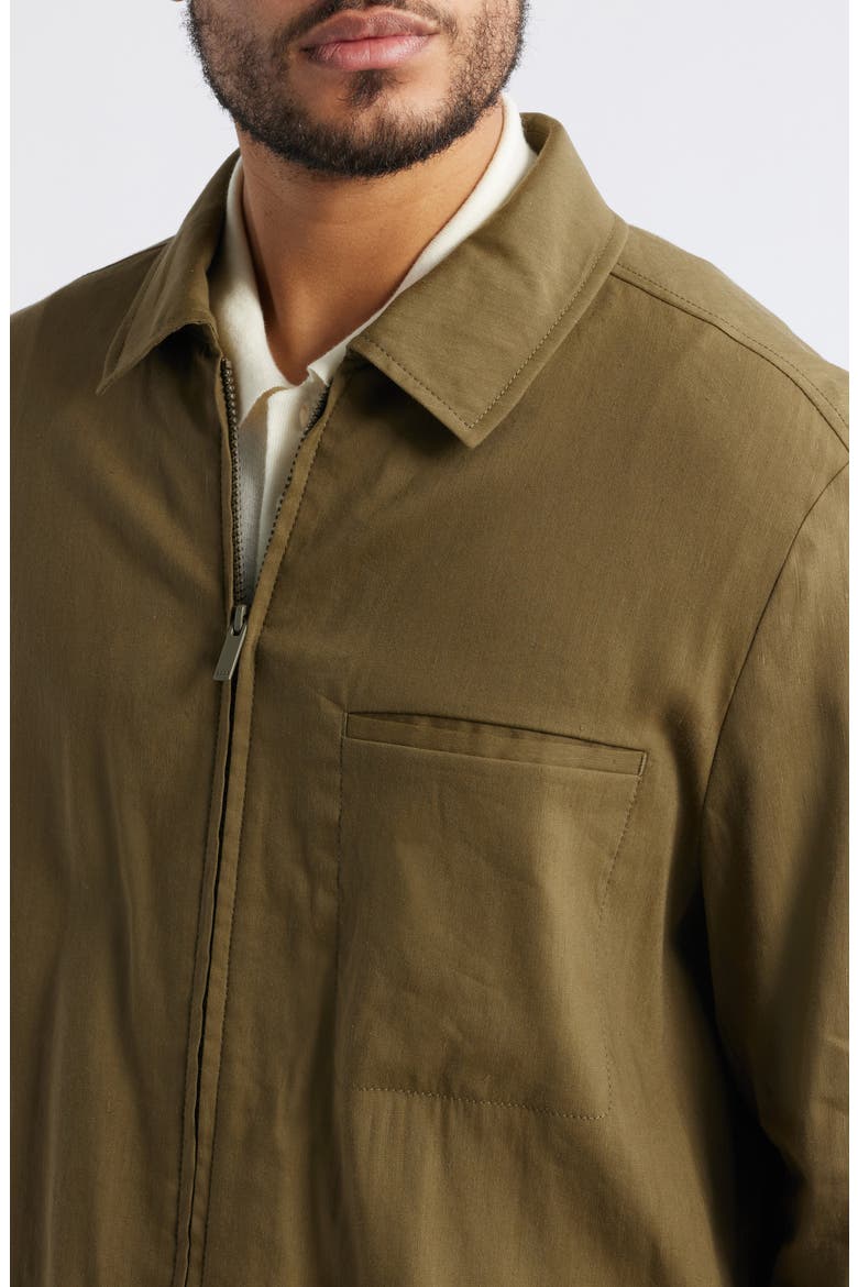 Carper Linen Blend Jacket, Alternate, color, DARK GREEN