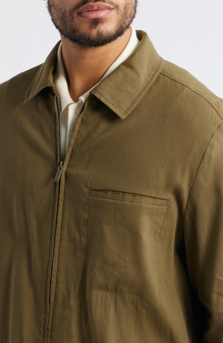 BOSS Carper Linen Blend Jacket, Alternate, color, Dark Green