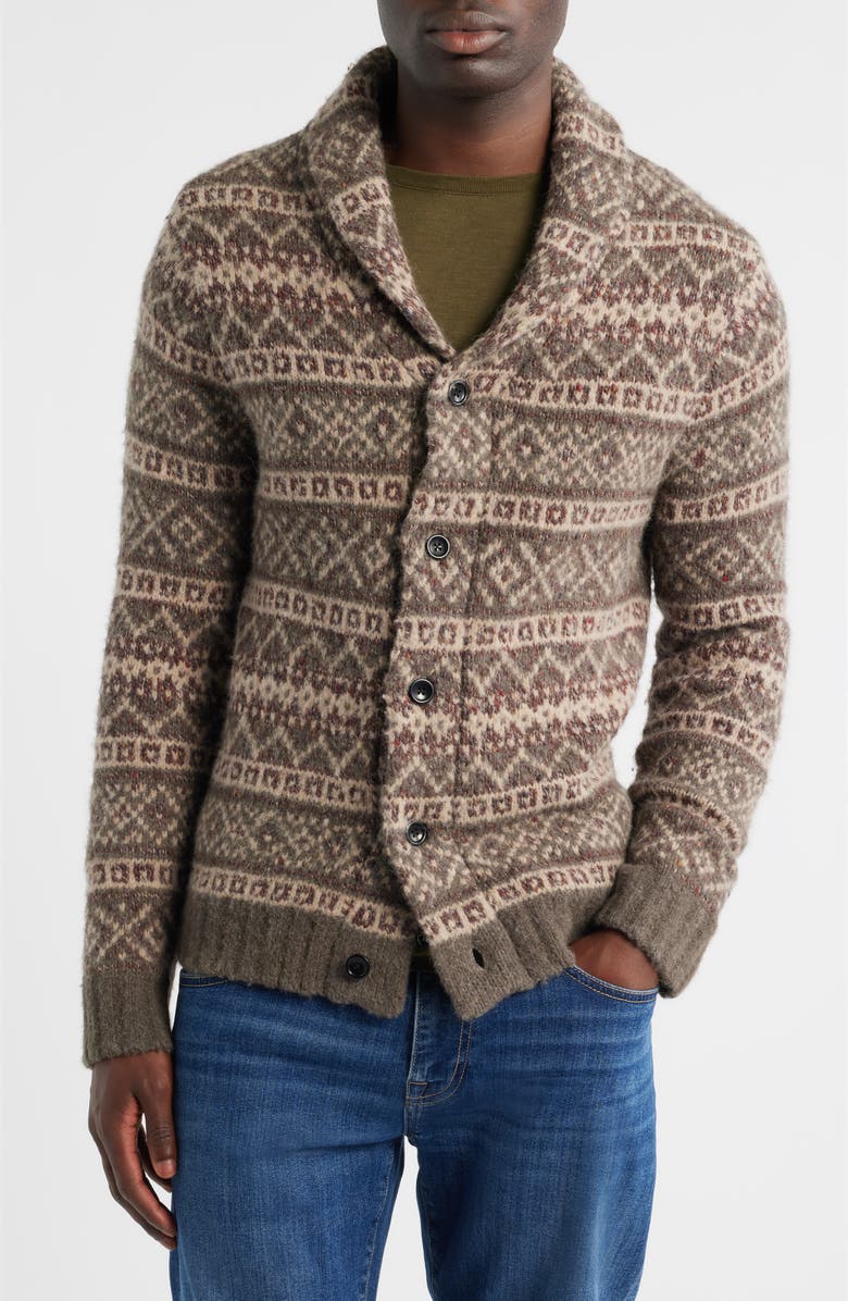 Rails Kallio Fair Isle Merino Wool Blend Cardigan, Alternate, color, Amiata Farisle