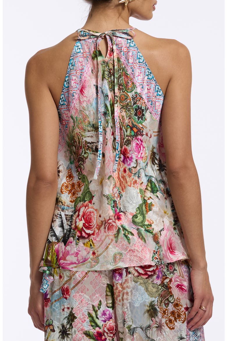 Pippa Floral Silk Blend Shell, Alternate, color, MULTI