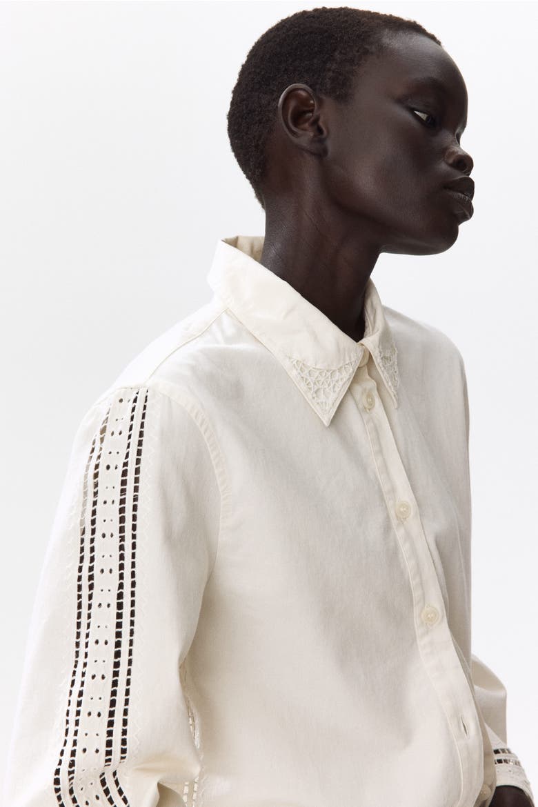 Cotton Jacket With Eyelet Embroidery, Alternate, color, Cream