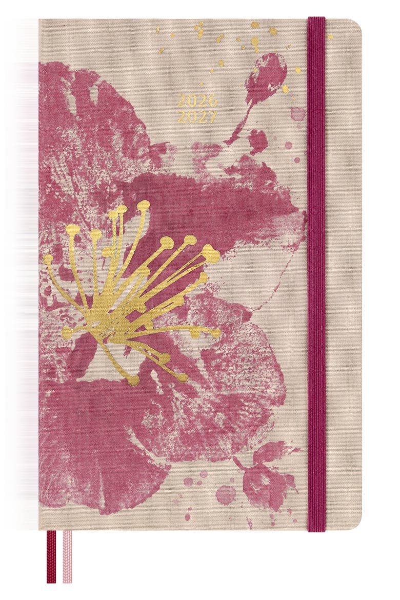Sakura Large Weekly Notebook, Main, color, PINK FLORAL